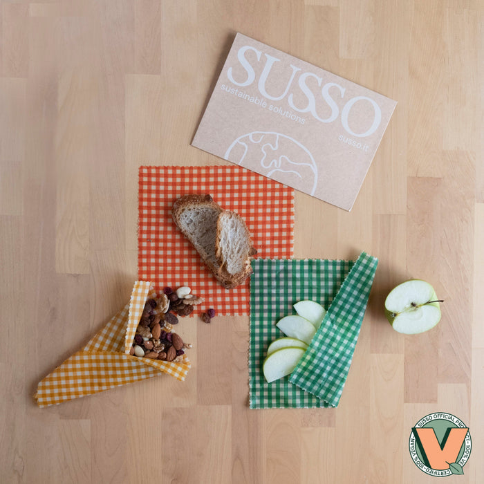 3 Wraps in cera Vegana - Small