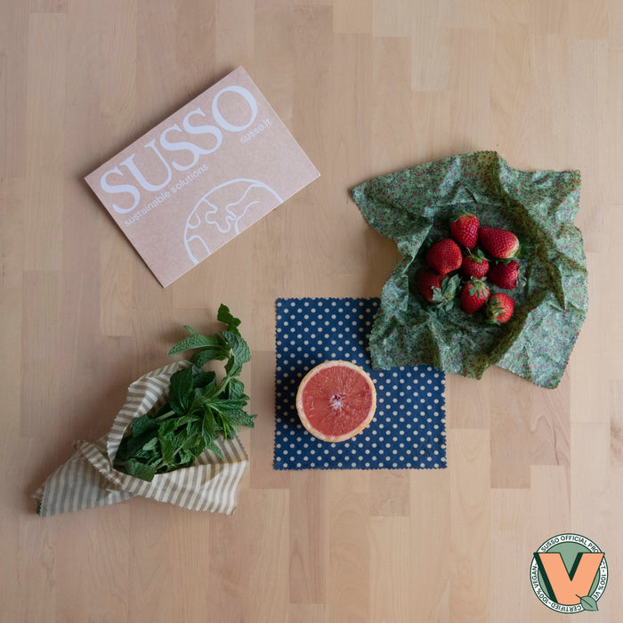 Trio di Wraps in cera Vegana