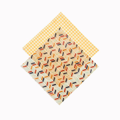 2 Beeswax wraps for food - L