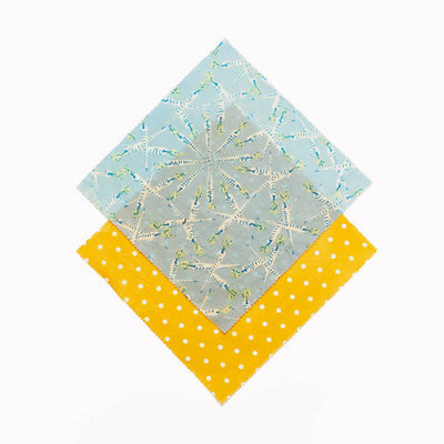 2 Beeswax wraps for food - M
